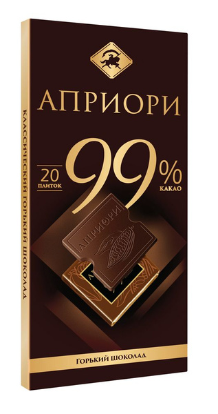 Шоколад Априори горький 99% какао (5г х 20шт), 100г, 3 упак. - купить с ...