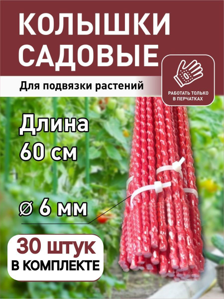 Колышки садовые, 60 см - купить по выгодной цене в интернет-магазине ...