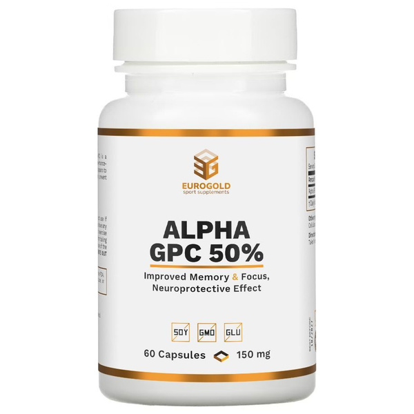 Euro Gold ALPHA GPC Альфа ГПС 150мг 60 капсул - купить с доставкой по ...