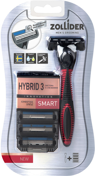 Zollider Многоразовые станки Hybrid 3 SMART, 3 лезвия,4 шт купить на ...