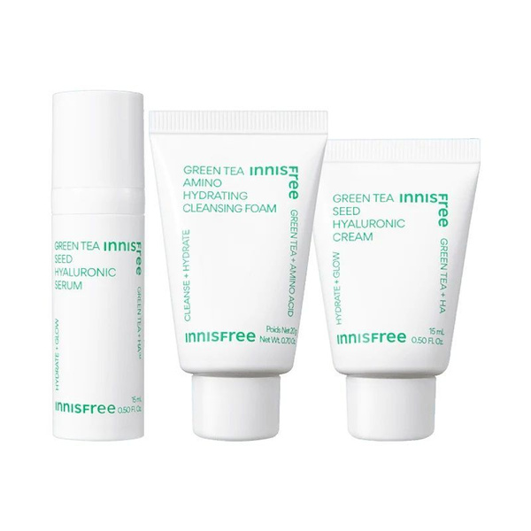 Innisfree Набор для лица с зеленым чаем GREEN TEA TRIO KIT, 3 шт ...