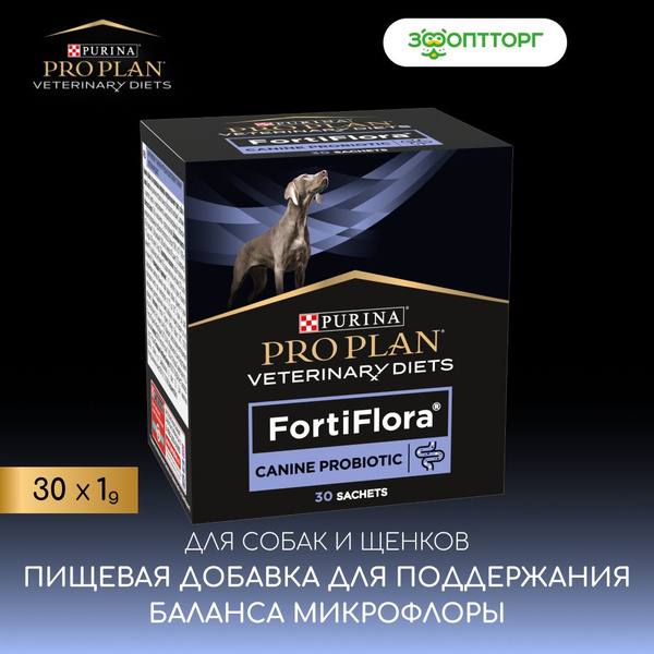 Пищевая добавка Pro Plan Veterinary Diets FortiFlora для взрослых собак ...