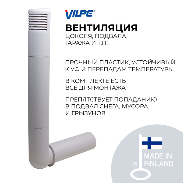 Дефлектор вентиляционный (цокольная вентиляция) Vilpe ROSS - 125/135 ...