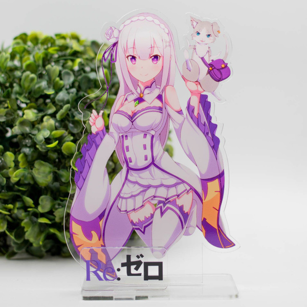 2D Фигурка акриловая персонажа Эмилия 2 из аниме Re:Zero. Жизнь с нуля ...