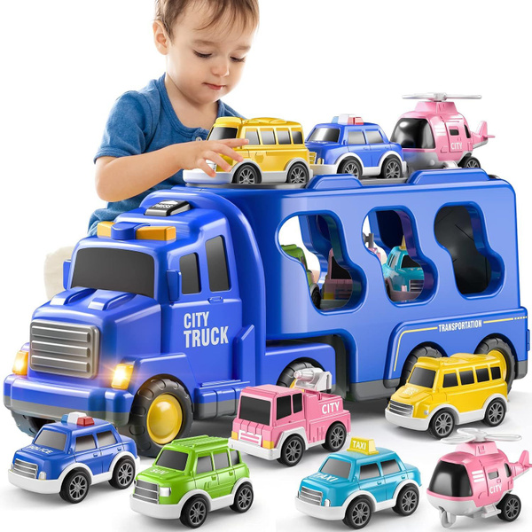 Игрушечный набор грузовиков из 5 предметов, фрикционный набор для ...