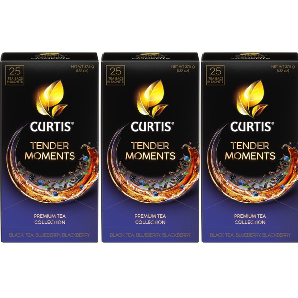 Чай в пакетиках черный Curtis Tender Moments 3 уп по 25 шт - купить с ...