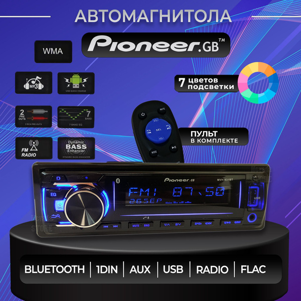 Процессорная автомагнитола/Магнитола/Чейнджер 931BT (Bluetooth/USB/AUX ...