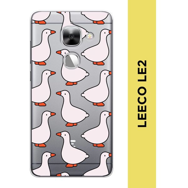 Силиконовый чехол на LeEco Le 2/2 Pro / ЛеЕко Ле 2 "Гуси", прозрачный ...