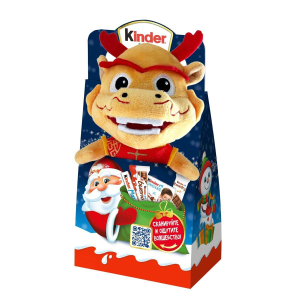 Новогодний подарок Kinder Mix Киндер Микс Шоколадный набор с мягкой ...