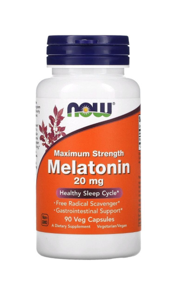 Now Melatonin Мелатонин 20 мг - 90 растительных капсул - купить с ...