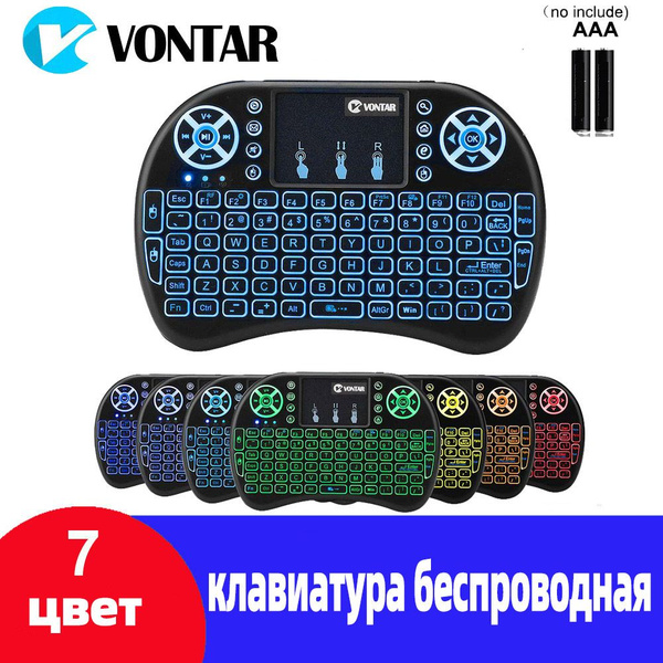 Vontar Клавиатура беспроводная i8, Русская раскладка, черный купить на ...