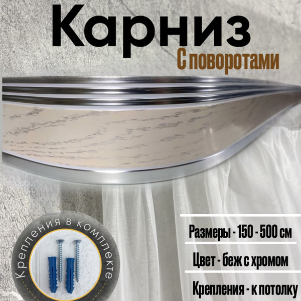 Карниз с багетной планкой 2 ряда ТВОЯ ЗОНА КОМФОРТА Составной - купить ...