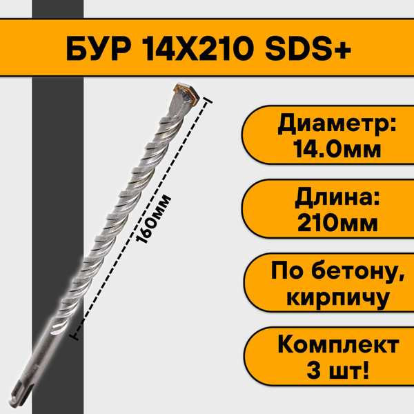 Бур 14х210 SDS+ (3 шт) - купить по выгодной цене в интернет-магазине ...
