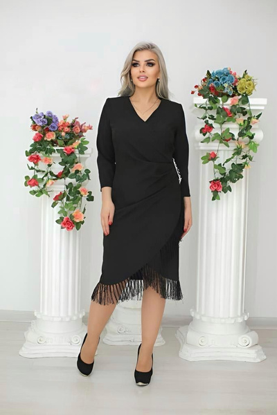 My Dress Платье женское больших размеров, черный, размер 52, Женский ...