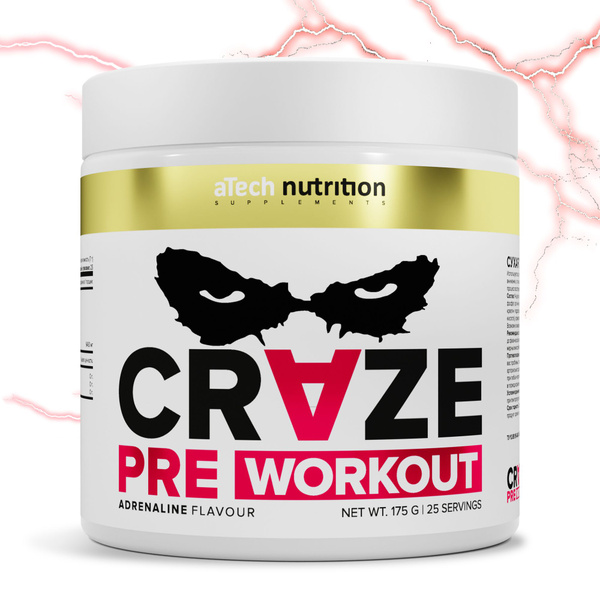 Предтренировочный комплекс aTech Nutrition Craze Адреналин, 175 г
