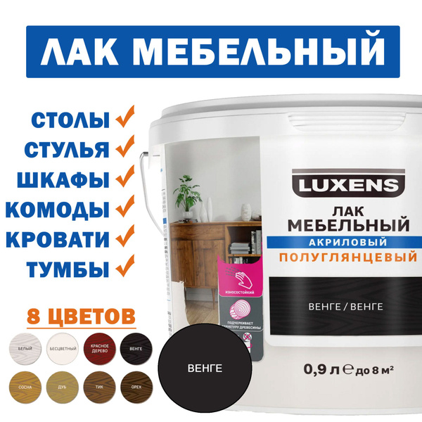 Лак строительный Luxens, основа Акриловая, работы Внутренние - купить ...