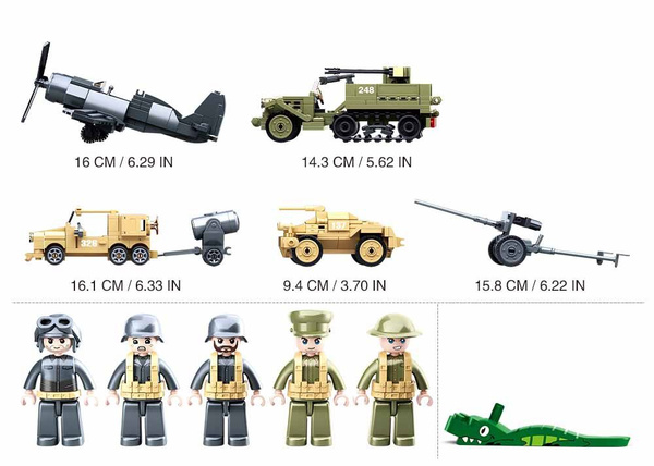 Конструктор Sluban, серия Армия WW2 - Битва в Африке: набор военной ...
