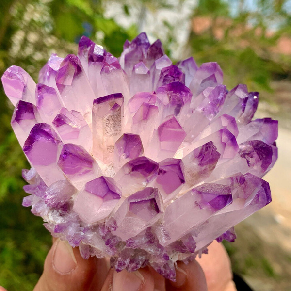 Прозрачный аметистовый кластер Натуральный камень - купить с доставкой ...