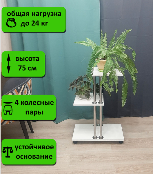 Характеристики Подставка для цветов напольная. Высота 75 см. Ас-2 ...