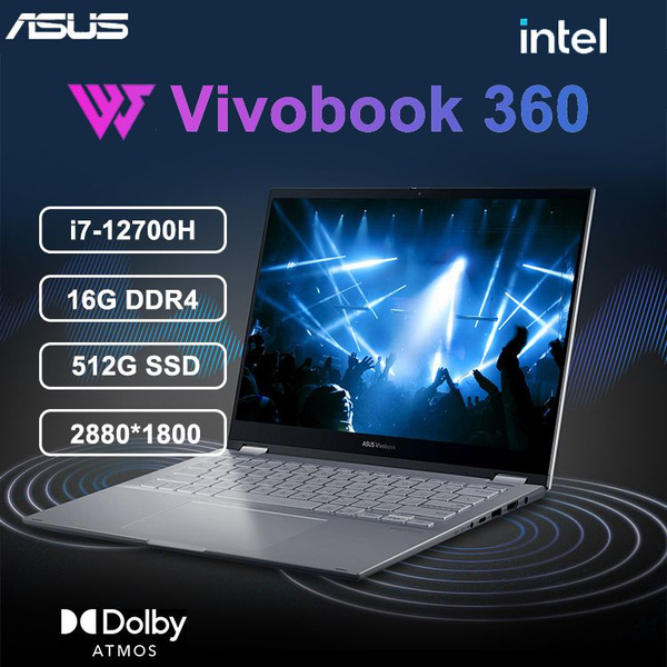 Ноутбук ASUS Vivobook 360-i7-12700H, серебристый купить по низкой цене ...
