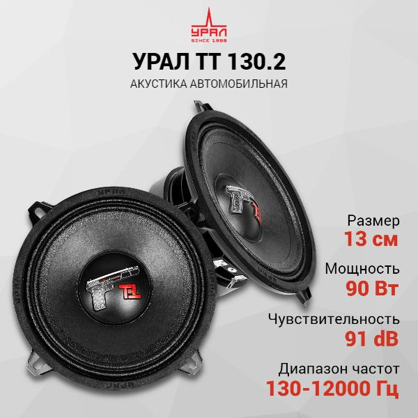 Динамики автомобильные 13 см УРАЛ ТТ 130.2 (пара) акустика в машину ...