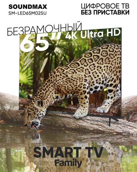 Купить телевизор Soundmax SM-LED65M03SU(черный) 65" - купить с ...