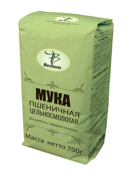 Мука Пшеничная цельносмолотая Вегана 700 гр., Гарнец - купить с ...