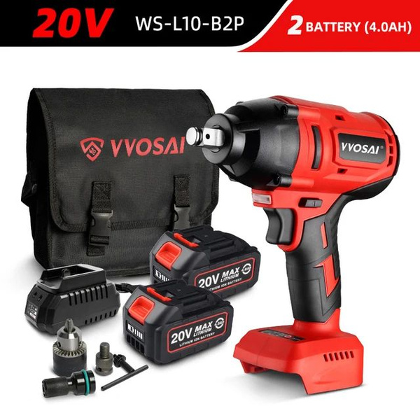 Аккумуляторный ударный гайковерт VVOSAI (WOSAI) 20В 4Ач R-WS-L10-B2P ...