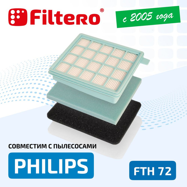 Фильтр для пылесоса Filtero FTH 72 Набор HEPA фильтров для пылесосов ...