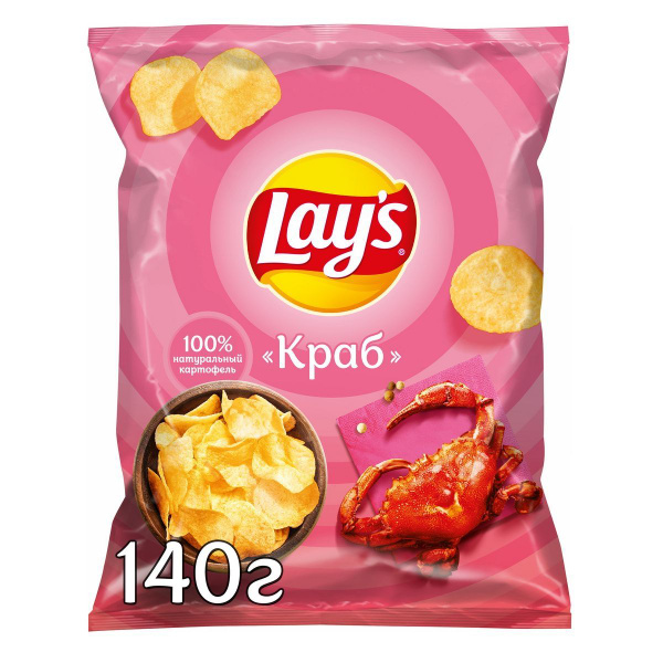 Чипсы Лейс со вкусом Краба 140г - купить с доставкой по выгодным ценам ...