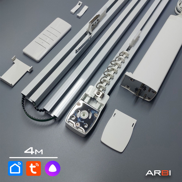 Электрокарниз для штор ARBI, готовый комплект (карниз+мотор+пульт) 4 ...