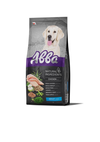 Abba large Сухой корм для собак крупных пород Курица 12 кг - купить с ...
