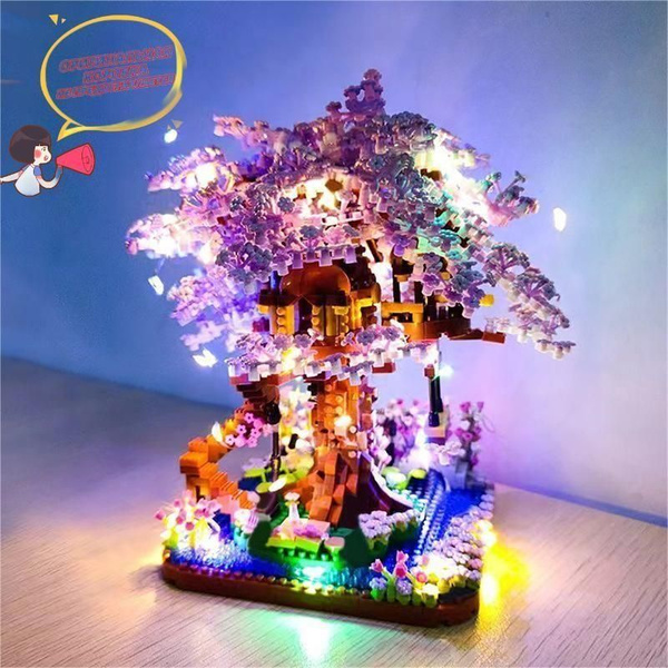 Конструктор Букет цветов/ цветущая вишня" 2200 деталей Фиолетовый с ...