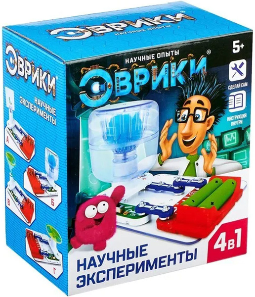 Электронный конструктор "Научные эксперименты 4 в 1" для детей, набор ...
