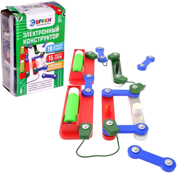 Электронный конструктор для детей, набор детский с 15 электро-схемами ...