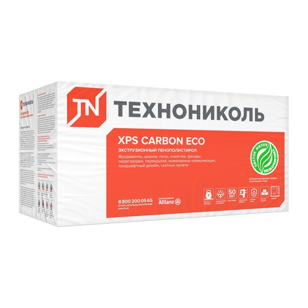 Пенополистирол экструдированный Технониколь XPS Carbon Eco 1200х600х20 ...