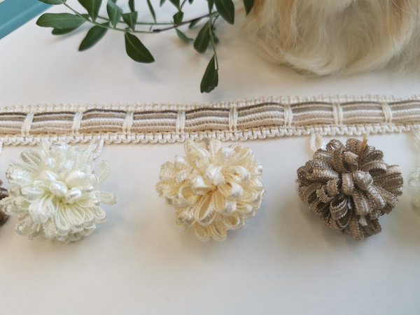 Бахрома для штор на отрез, покрывал/тесьма с помпонами для мебели ...