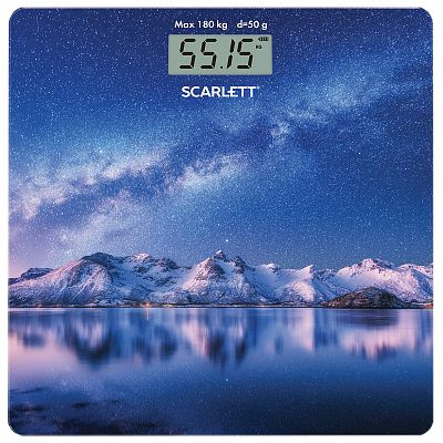 Напольные весы Scarlett SC-BS33E022, Звездное небо, синий #1