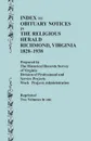 Guide to the Manuscript Collections of the Virginia Baptist Historical Society, Supplement No. 1. Index to Obituary Notices in the Religious Herald, R - R Historical Records Survey of Virginia, Historical Records Survey of Virginia, Historical Records S