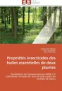 Proprietes insecticides des huiles essentielles de deux plantes - Collectif