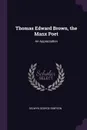 Thomas Edward Brown, the Manx Poet. An Appreciation - Selwyn George Simpson