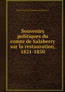 Souvenirs politiques du comte de Salaberry sur la restauration, 1821-1830 - Charles Michel d'Irumberry de Salaberry