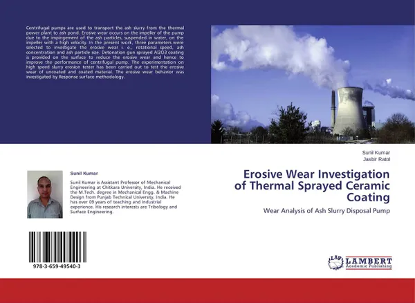 Обложка книги Erosive Wear Investigation of Thermal Sprayed Ceramic Coating, Sunil Kumar and Jasbir Ratol