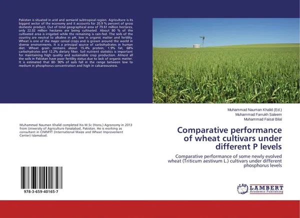 Обложка книги Comparative performance of wheat cultivars under different P levels, Muhammad Nauman Khalid,Muhammad Farrukh Saleem and Muhammad Faisal Bilal