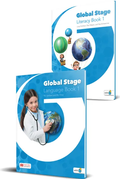 Обложка книги Global Stage: Level 1: Literacy Book and Language Book with Navio App, Lucy Cnchton, Paul Mason and Kaj Schwermer