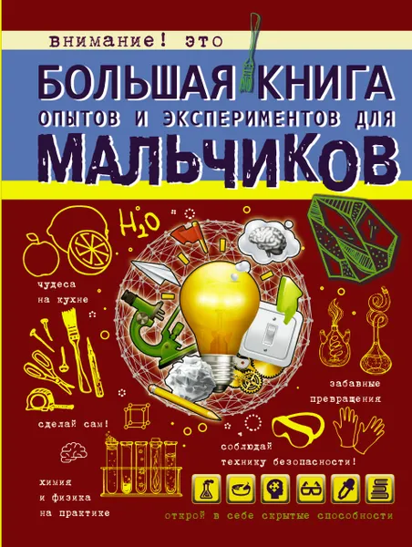 Обложка книги Большая книга опытов и экспериментов для мальчиков, Вайткене Любовь Дмитриевна