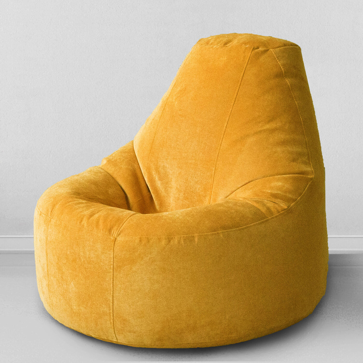 фото Кресло-мешок "люкс" MyPuff, микровельвет, желтая горчица