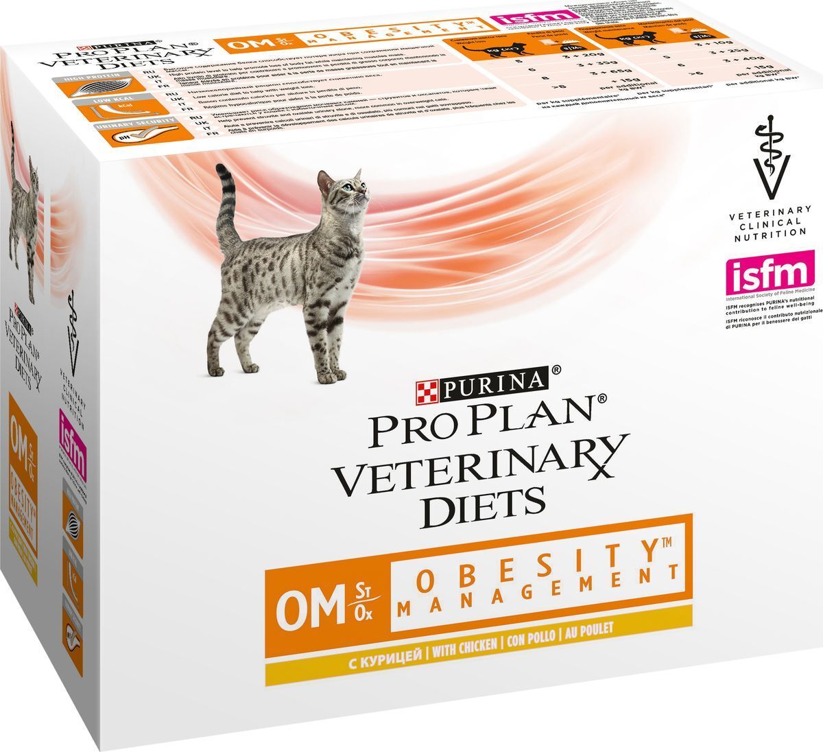 фото Корм консервированный Pro Plan Veterinary Diets, с курицей, для кошек при ожирении, 85 г х 10 шт