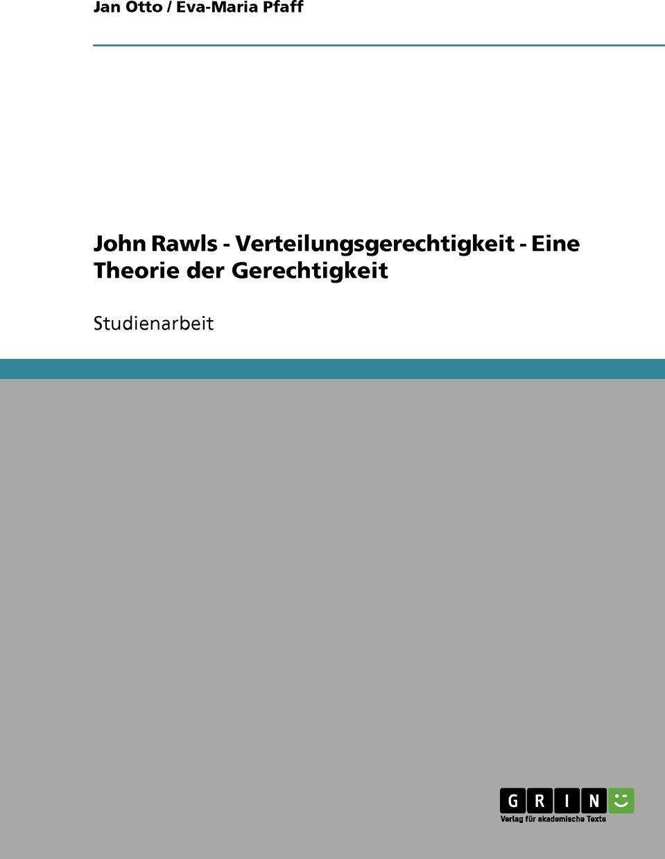 фото John Rawls - Verteilungsgerechtigkeit - Eine Theorie der Gerechtigkeit