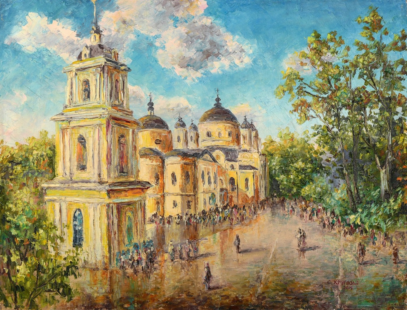 Покровский монастырь Таганка картина маслом